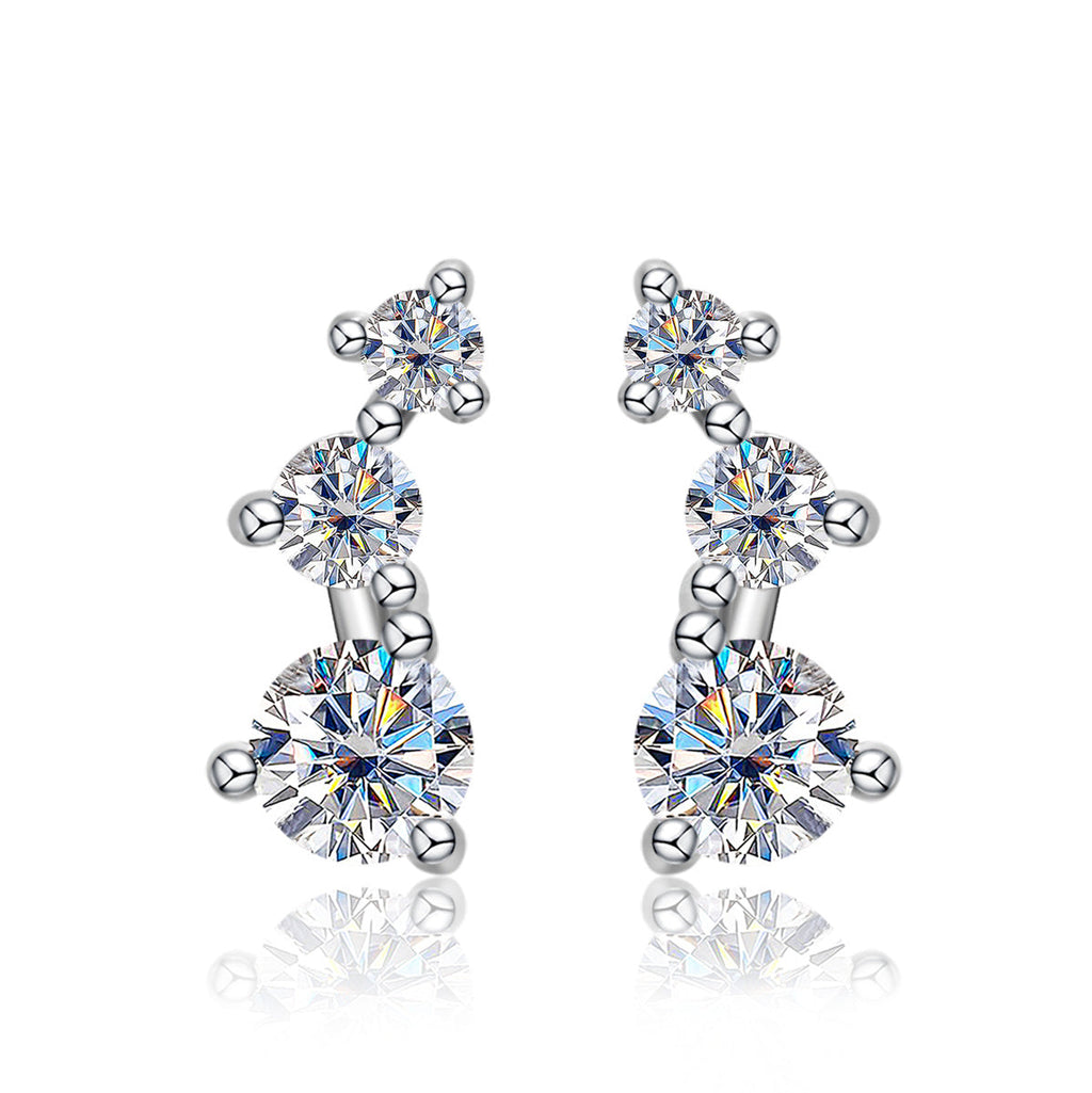Brinco Trio Moissanite Brincos