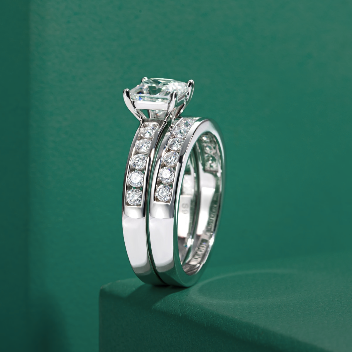 Anel Promise Princess Moissanite Anel Solitário