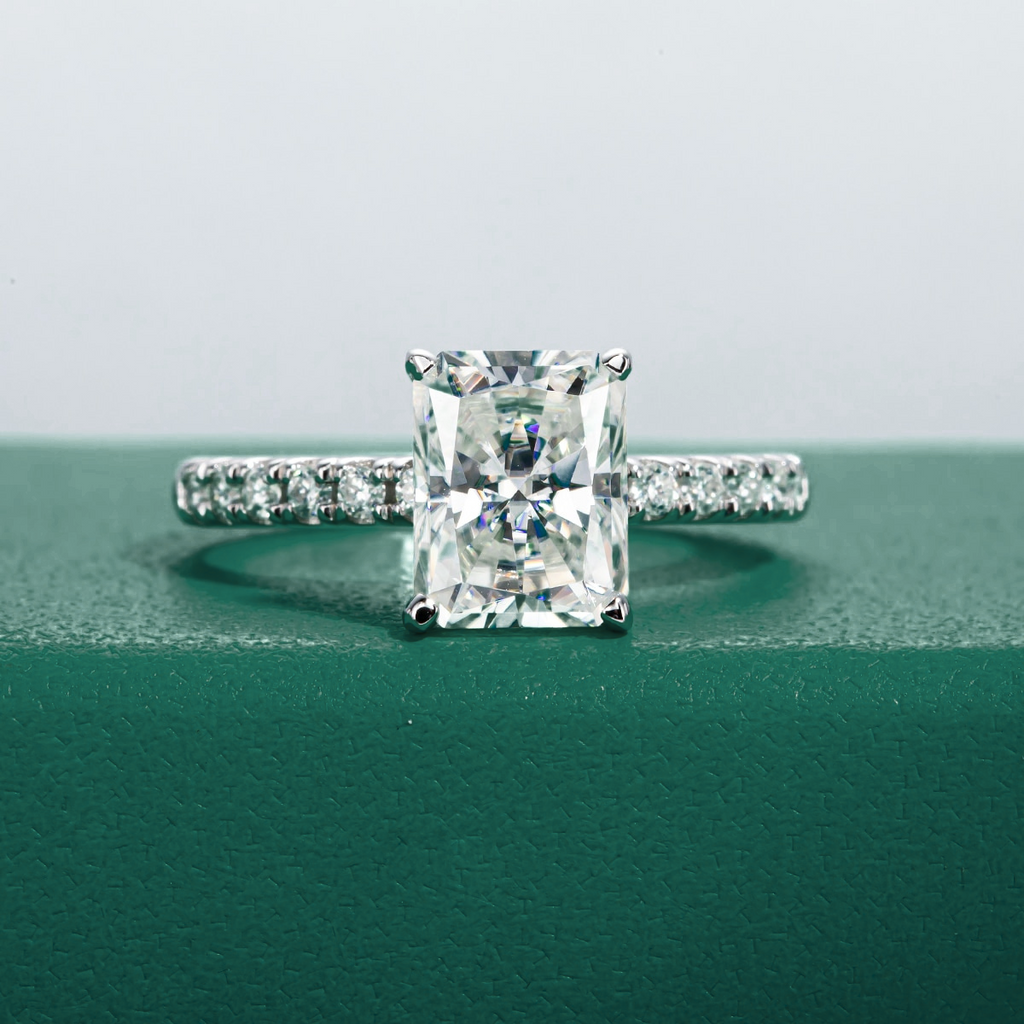 Anel Promise Radiante Moissanite 11 Anel Solitário