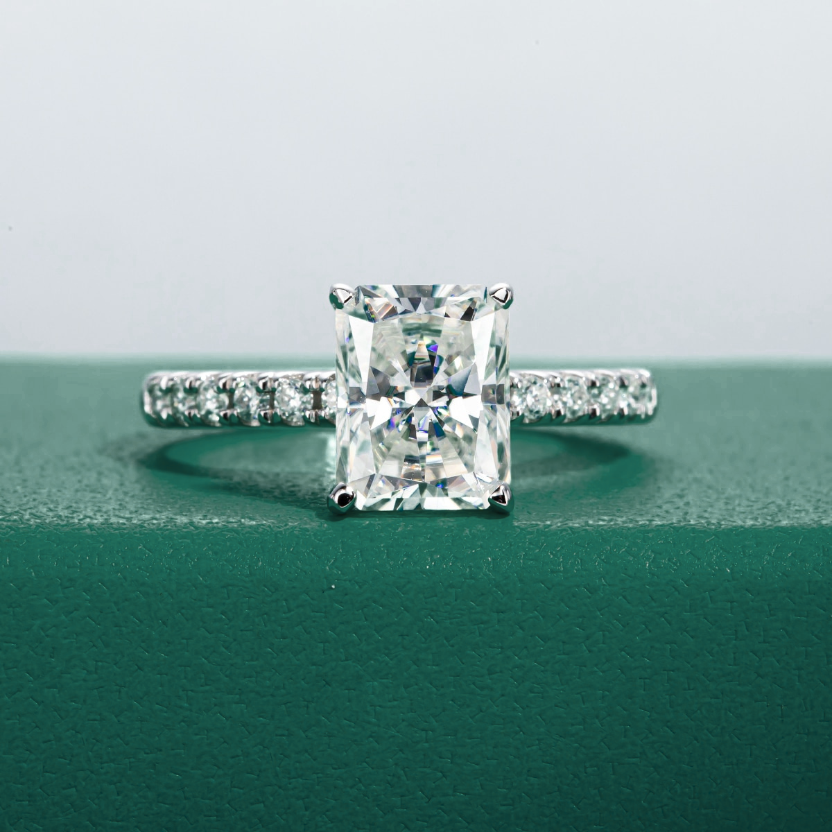 Anel Promise Radiante Moissanite 11 Anel Solitário