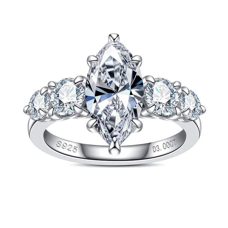 Anel Selena Moissanite Anel Solitário