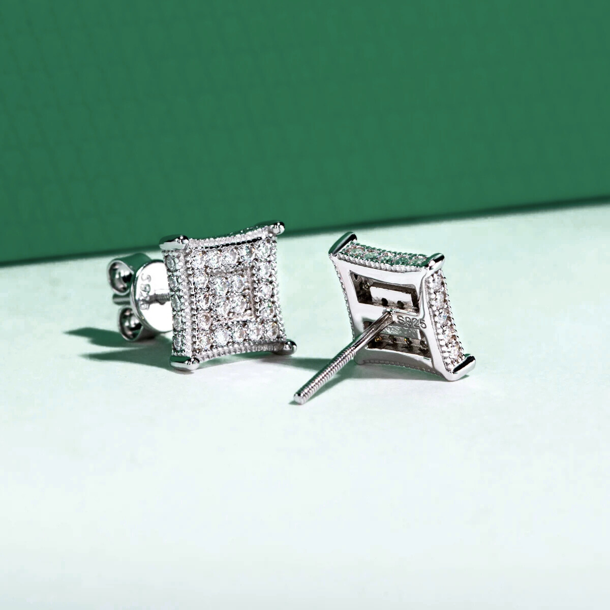 Brinco Quadrille Moissanite Moissanite Brincos