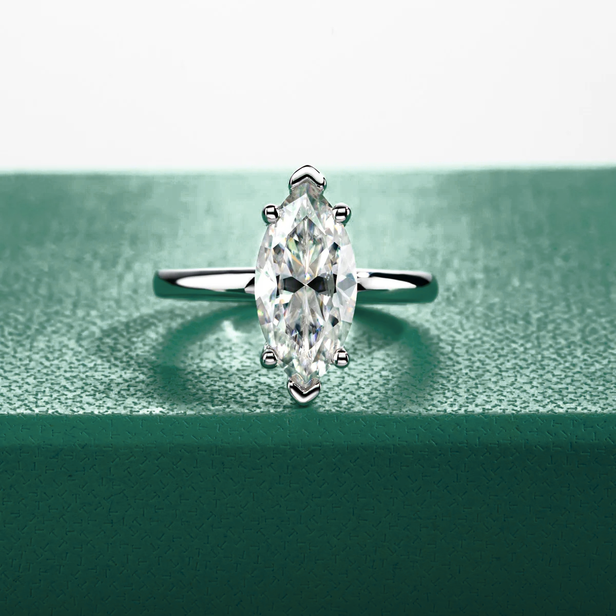 Anel Solitário Marquesa Moissanite 11 Anel Solitário