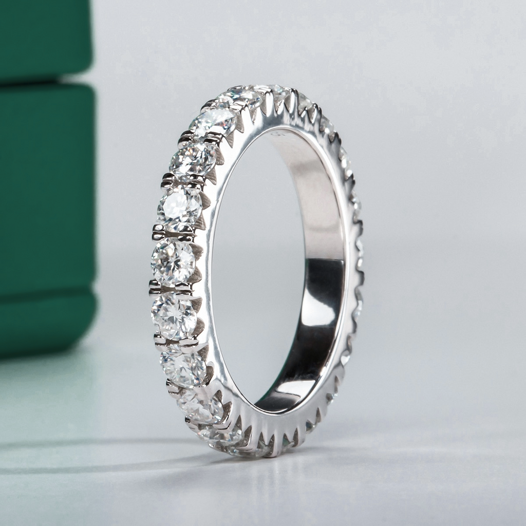 Aliança Eternity Moissanite 10 Aliança