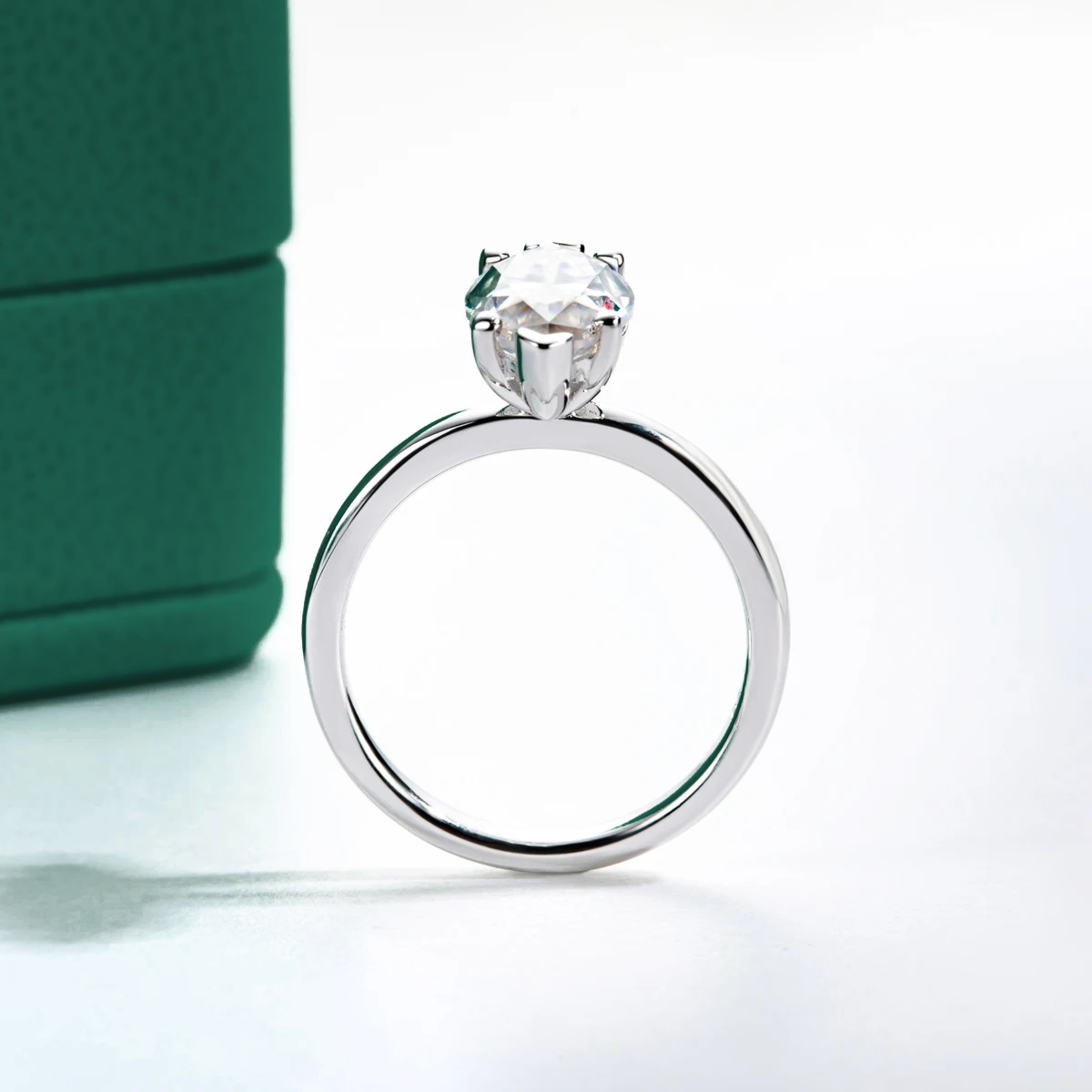 Anel Solitário Marquesa Moissanite Anel Solitário