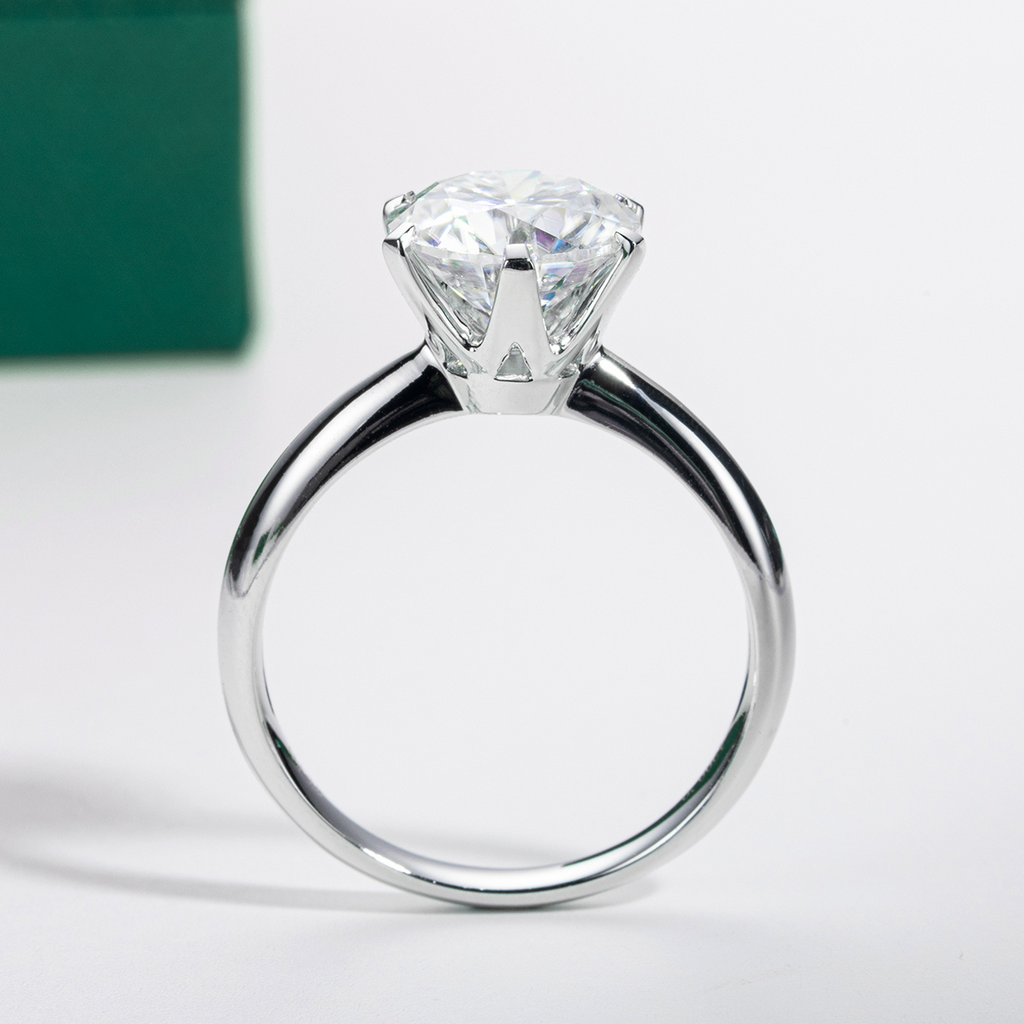 Anel Solitário Moissanite Anel Solitário