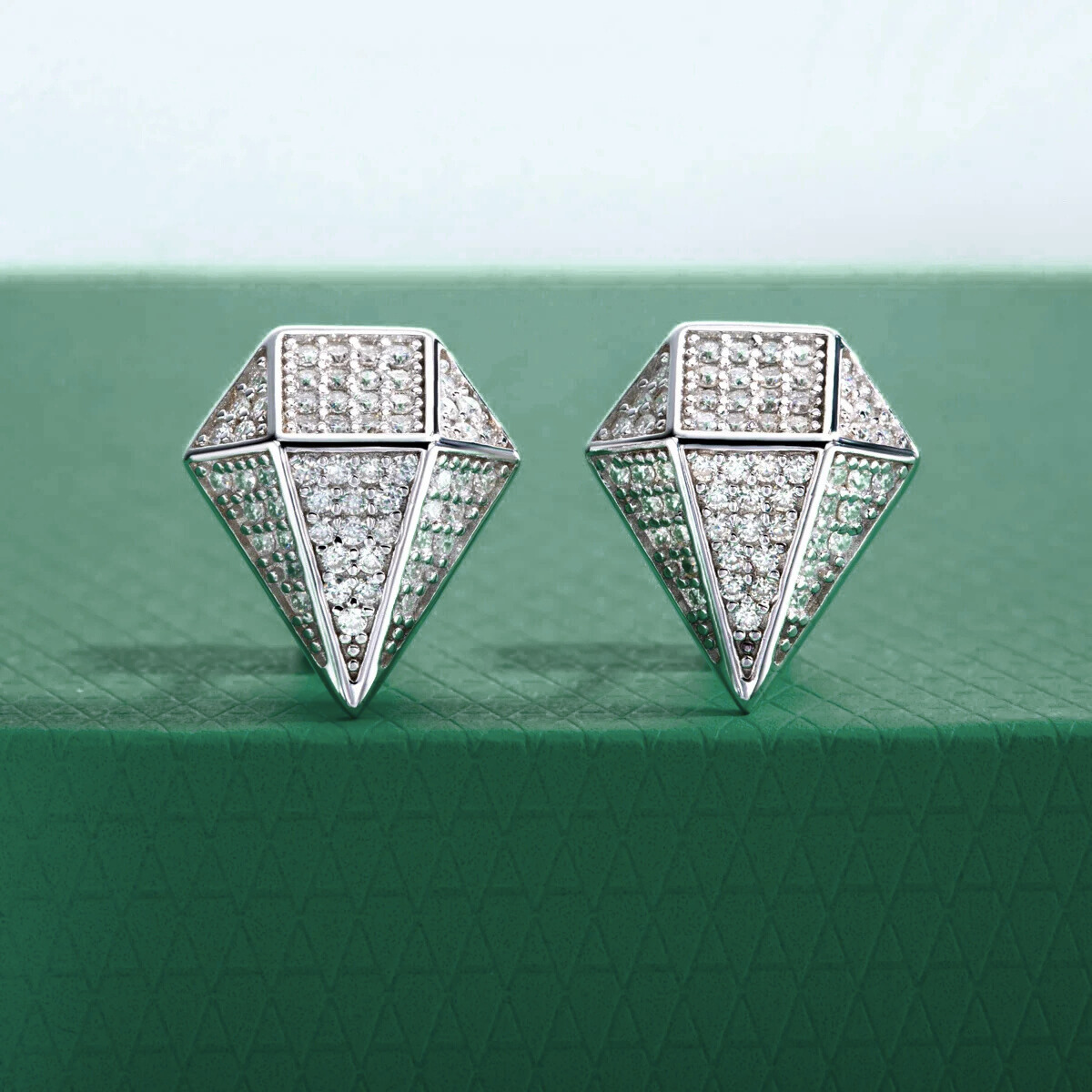 Brinco Prisma Moissanite Moissanite Brincos