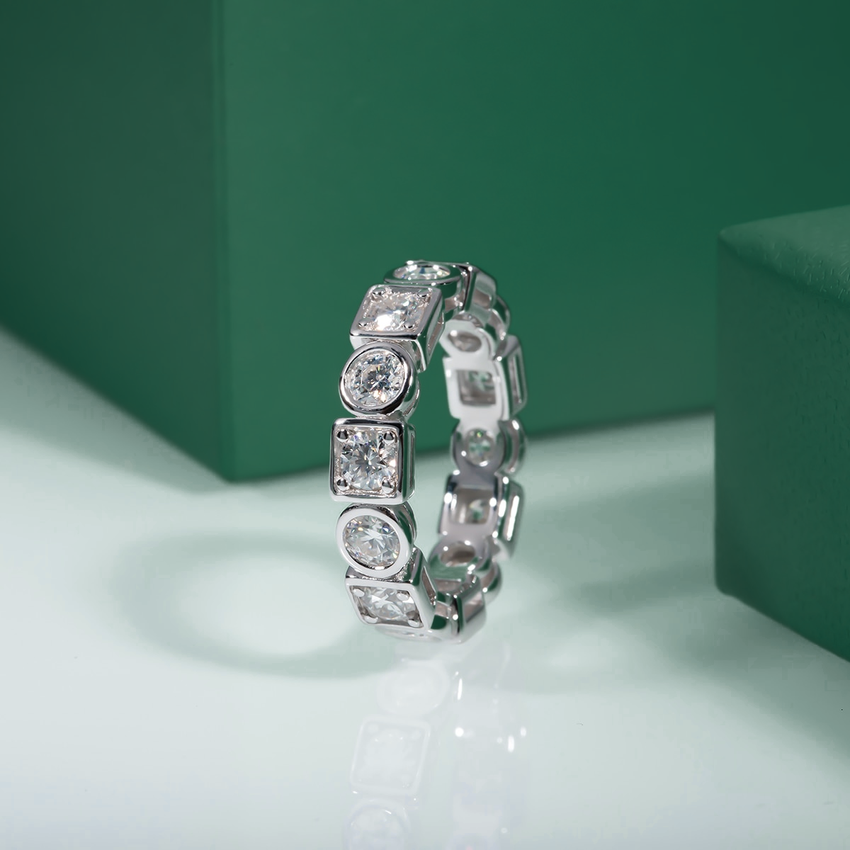 Aliança Fusion Moissanite Aliança