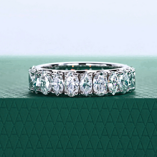 Aliança Naval Moissanite