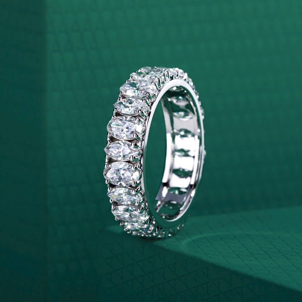 Aliança Naval Moissanite