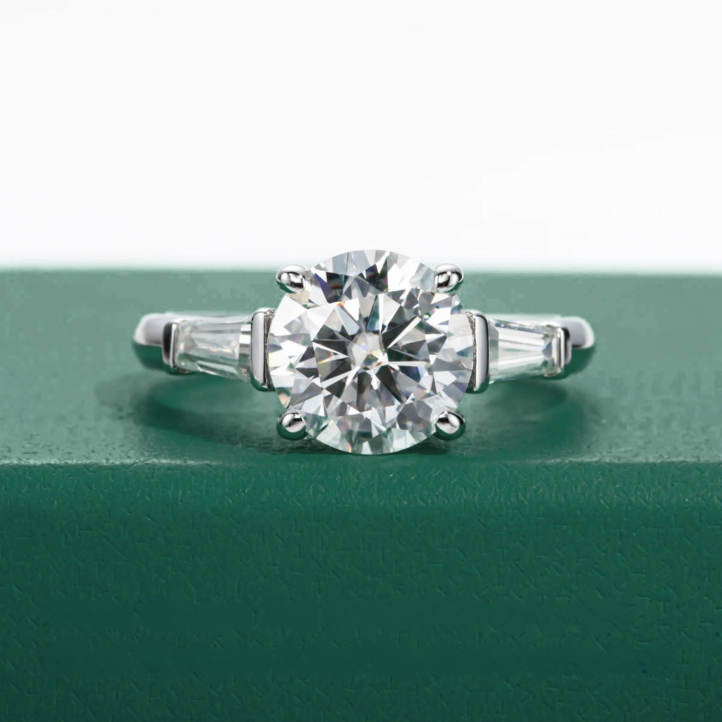 Anel Tríade Brilhante Moissanite 11 Anel Solitário