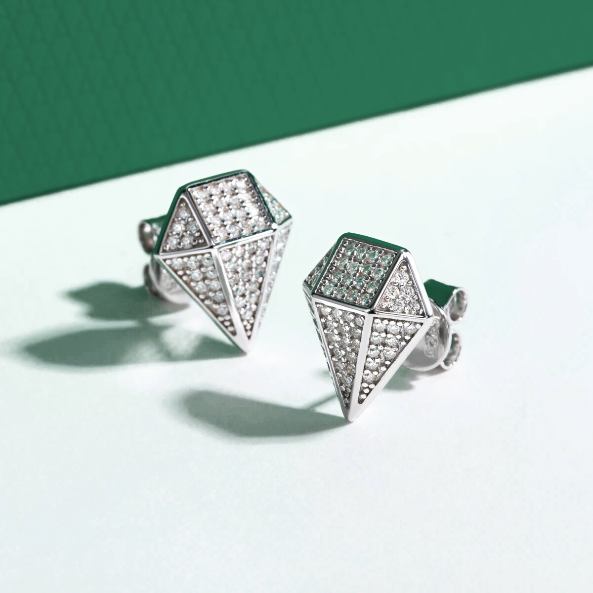 Brinco Prisma Moissanite Moissanite Brincos
