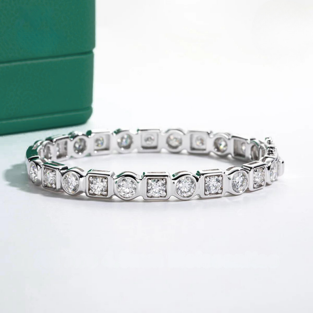 Bracelete Fusion Moissanite 15.5cm Pulseira