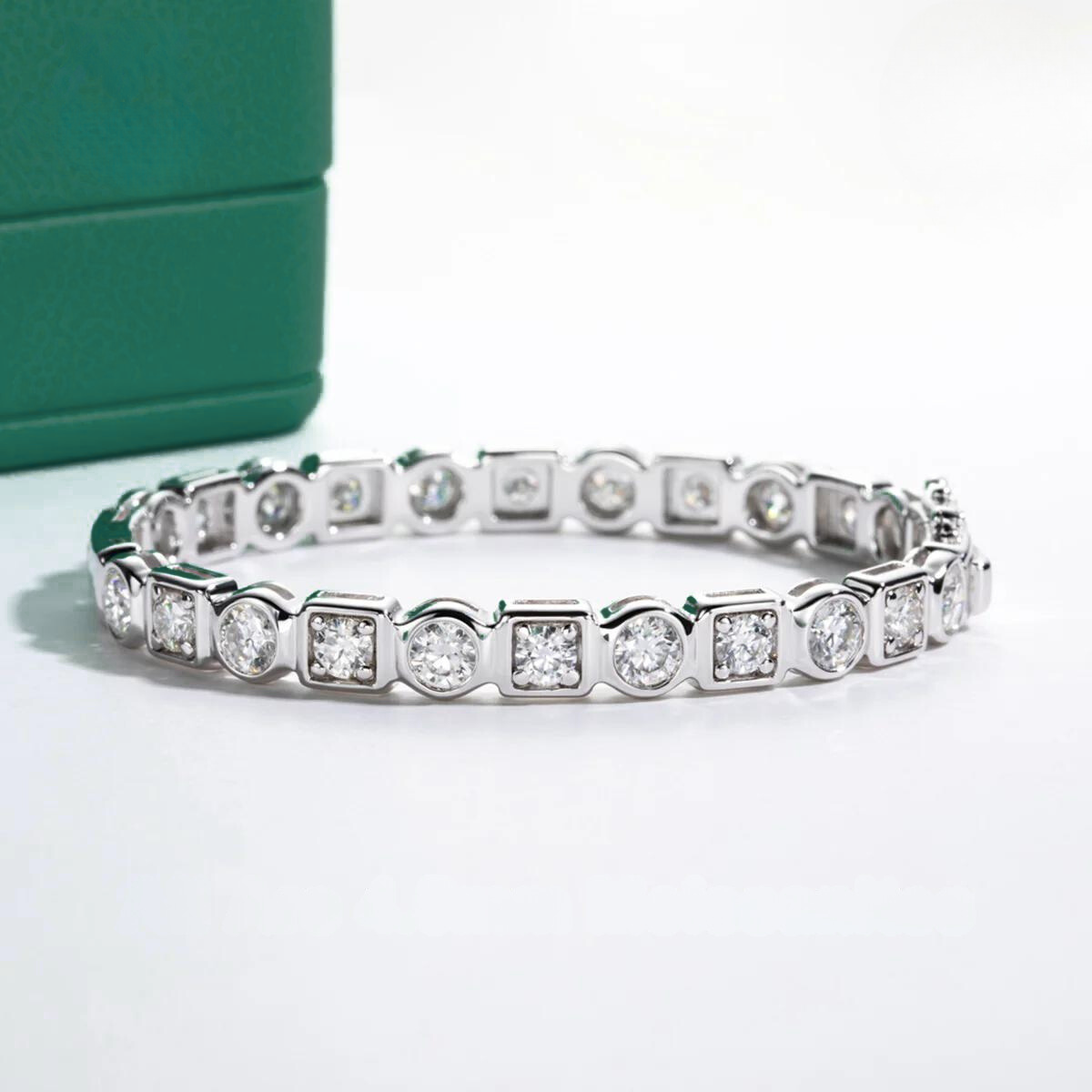 Bracelete Fusion Moissanite 15.5cm Pulseira
