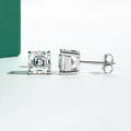 Brinco Asscher Haste em Ouro 10k 0.5ct Brincos