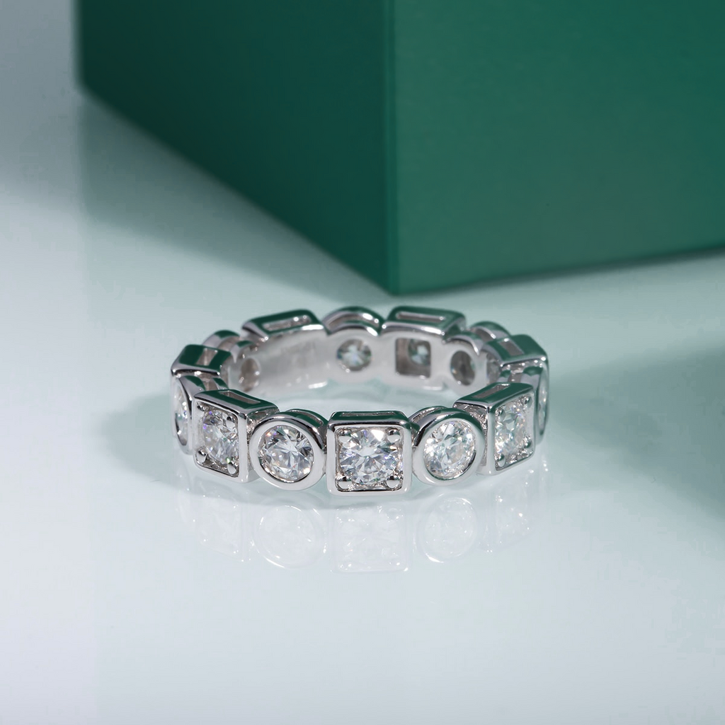 Aliança Fusion Moissanite Aliança
