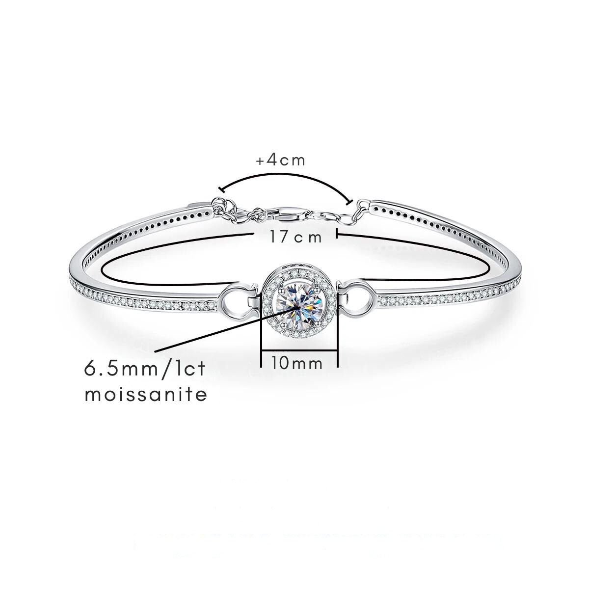 Bracelete Clasique Moissanite Moissanite Pulseira