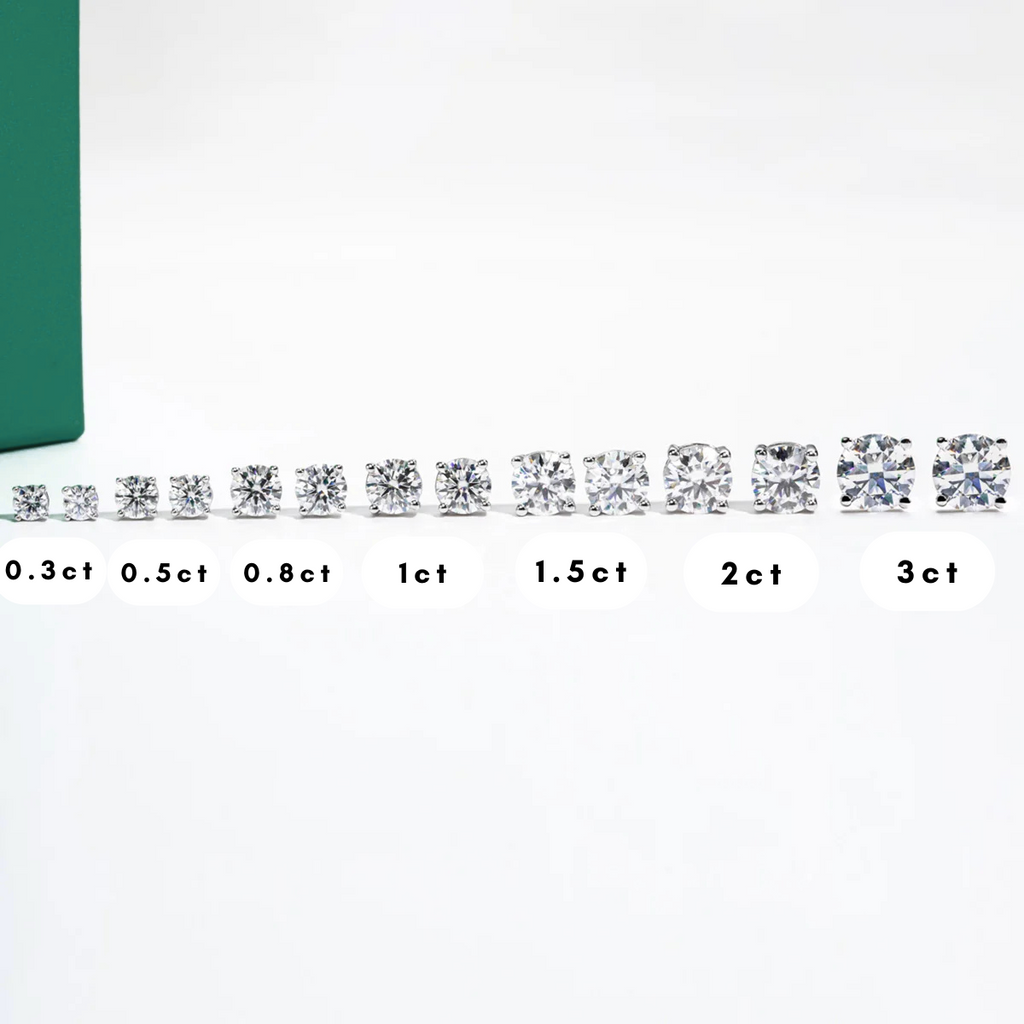 Brinco Brilhante Haste em Ouro 10k 0.5ct Brincos