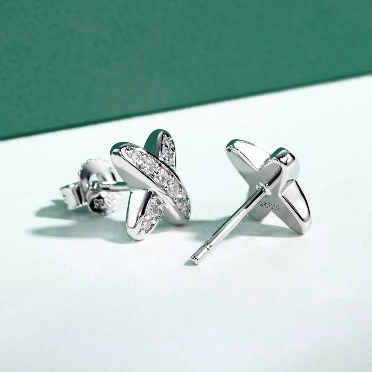 Brinco Cross Moissanite Moissanite Brincos
