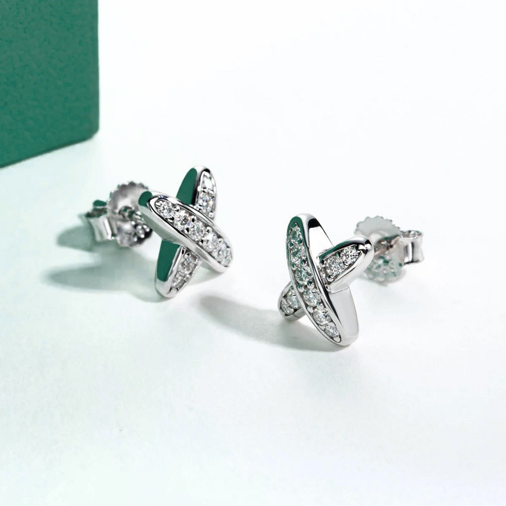 Brinco Cross Moissanite Moissanite Brincos