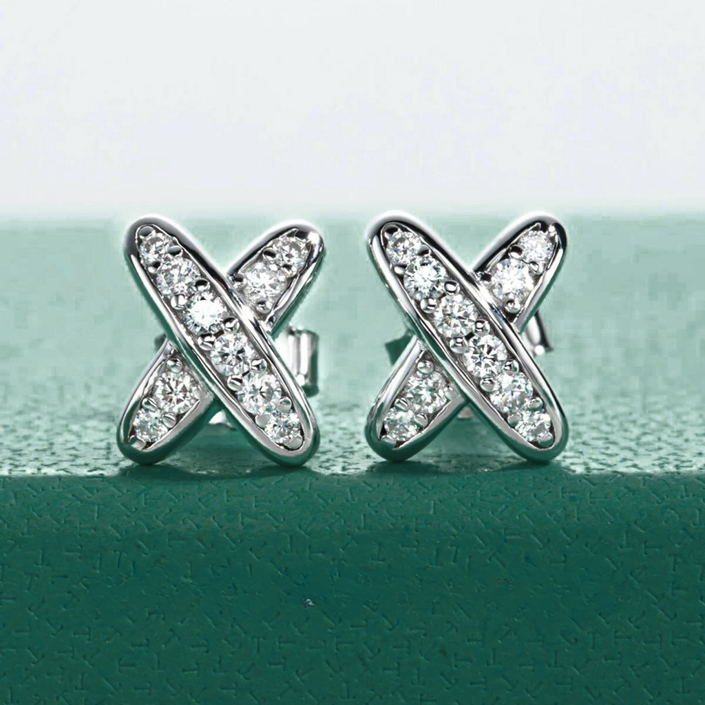 Brinco Cross Moissanite Moissanite Brincos