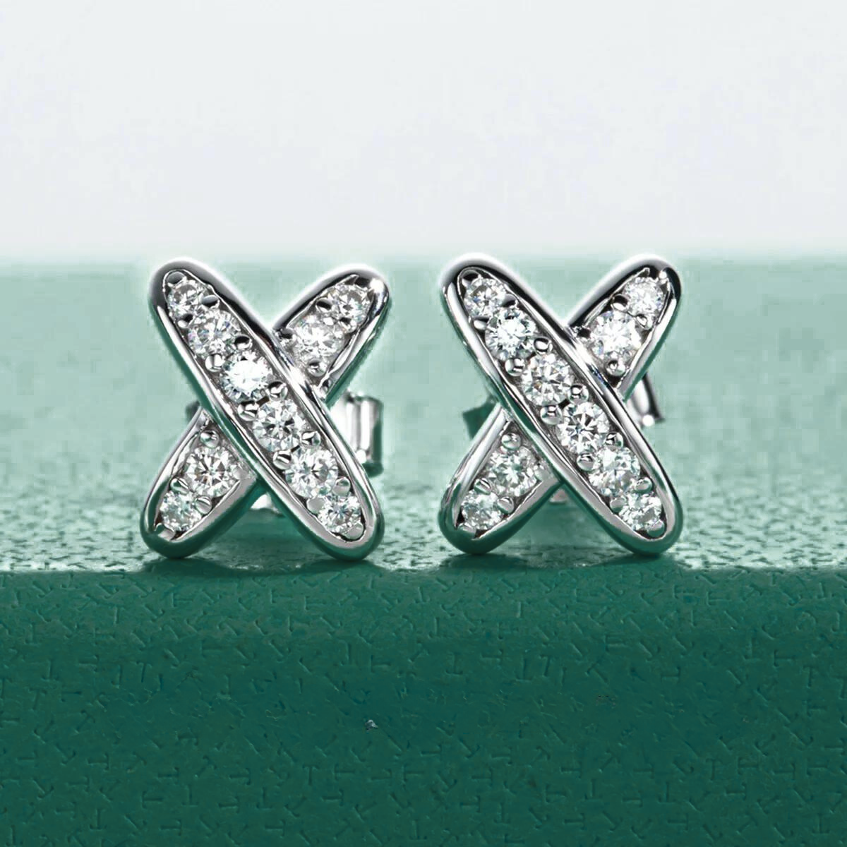 Brinco Cross Moissanite Moissanite Brincos