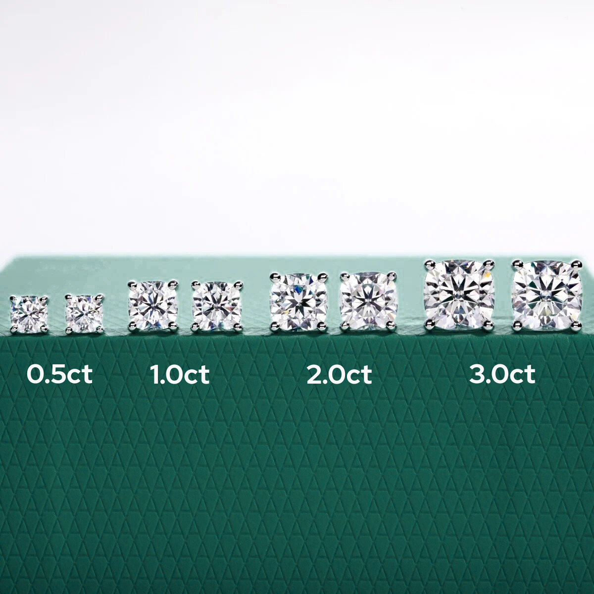 Brinco Cushion Moissanite