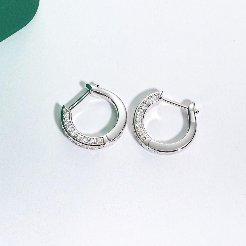 Brinco de Argola Luxury Moissanite Moissanite Brincos