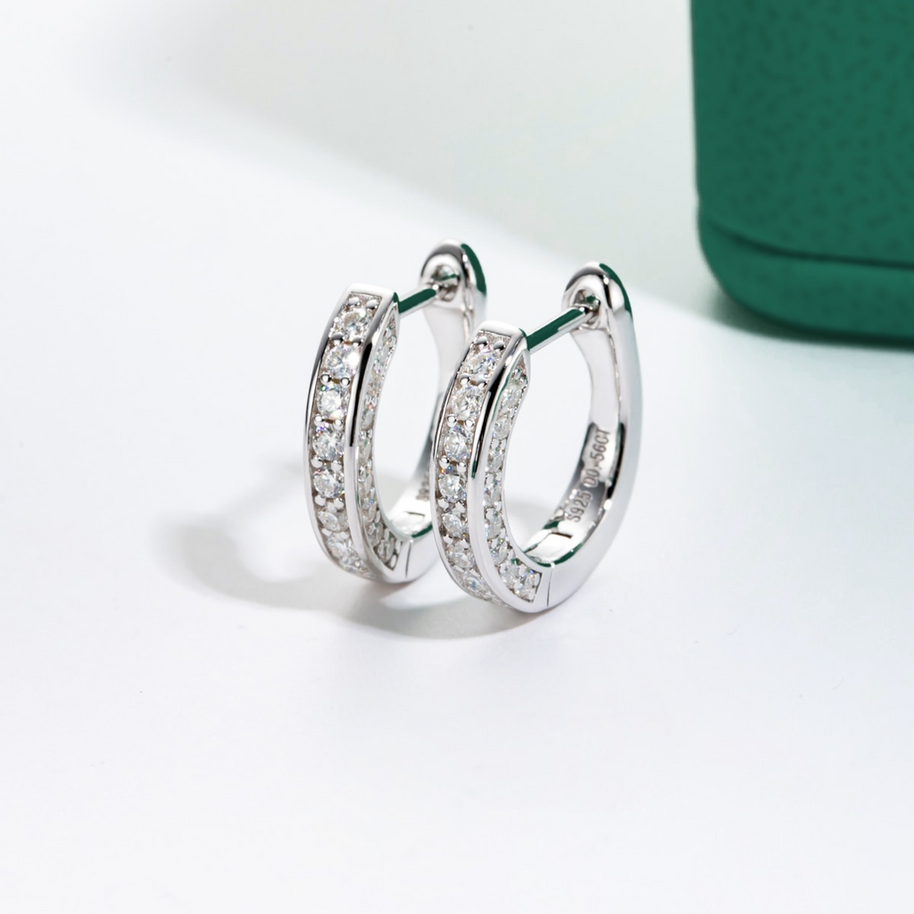 Brinco de Argola Luxury Moissanite Moissanite Brincos