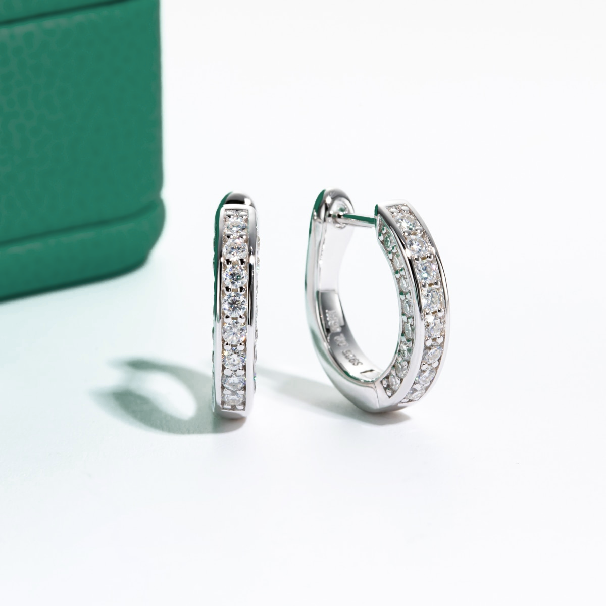 Brinco de Argola Luxury Moissanite Moissanite Brincos