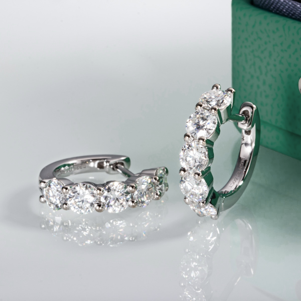 Brinco de Argola Moissanite Brincos