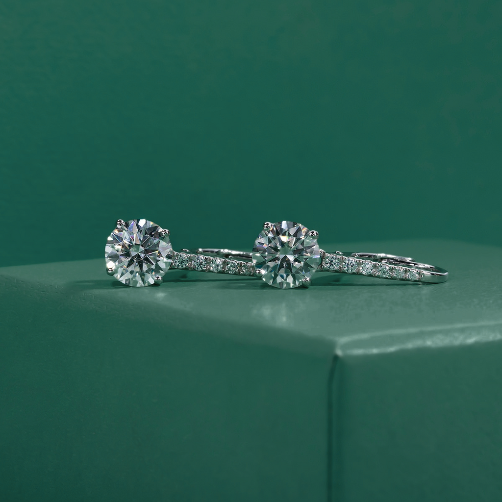 Brinco Gota Brilhante Moissanite Moissanite Brincos