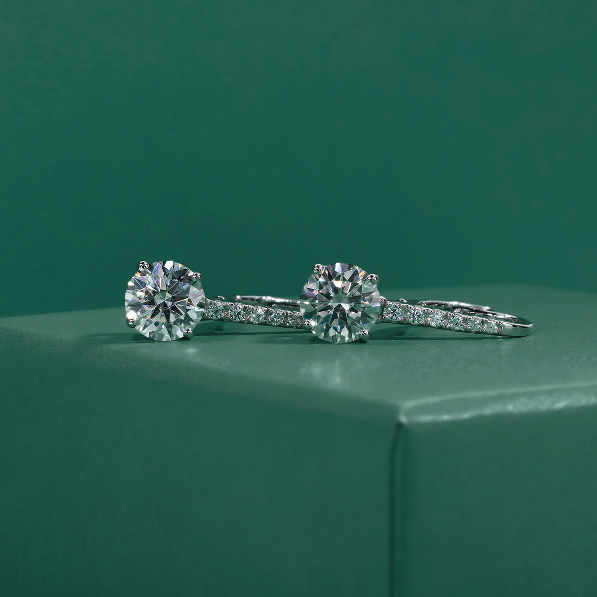 Brinco Gota Brilhante Moissanite Moissanite Brincos