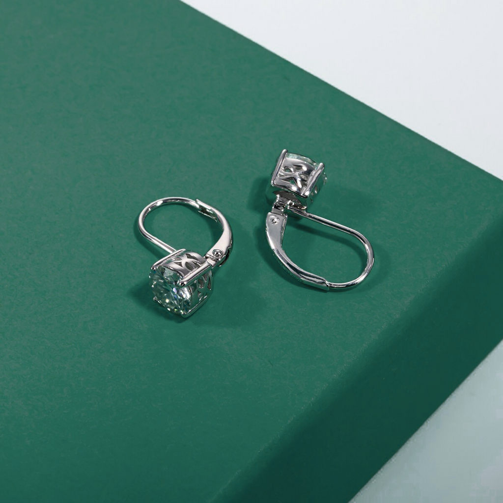 Brinco Gota Moissanite Moissanite Brincos