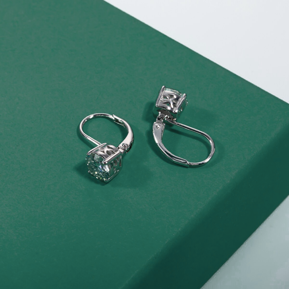 Brinco Gota Moissanite Moissanite Brincos