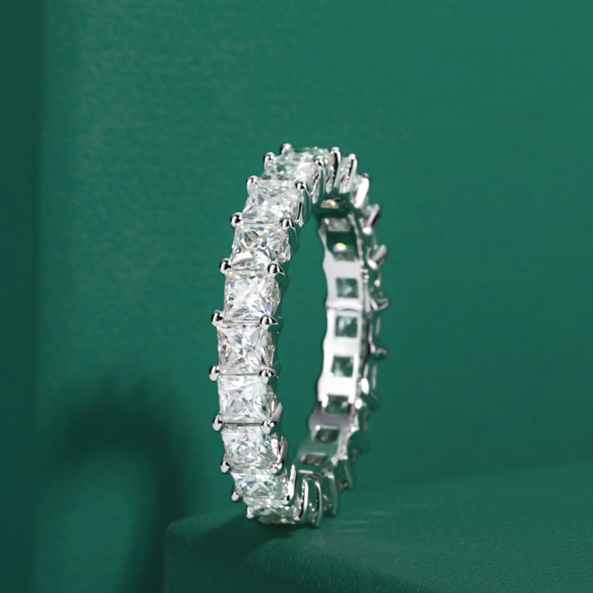 Aliança Princess Moissanite Aliança