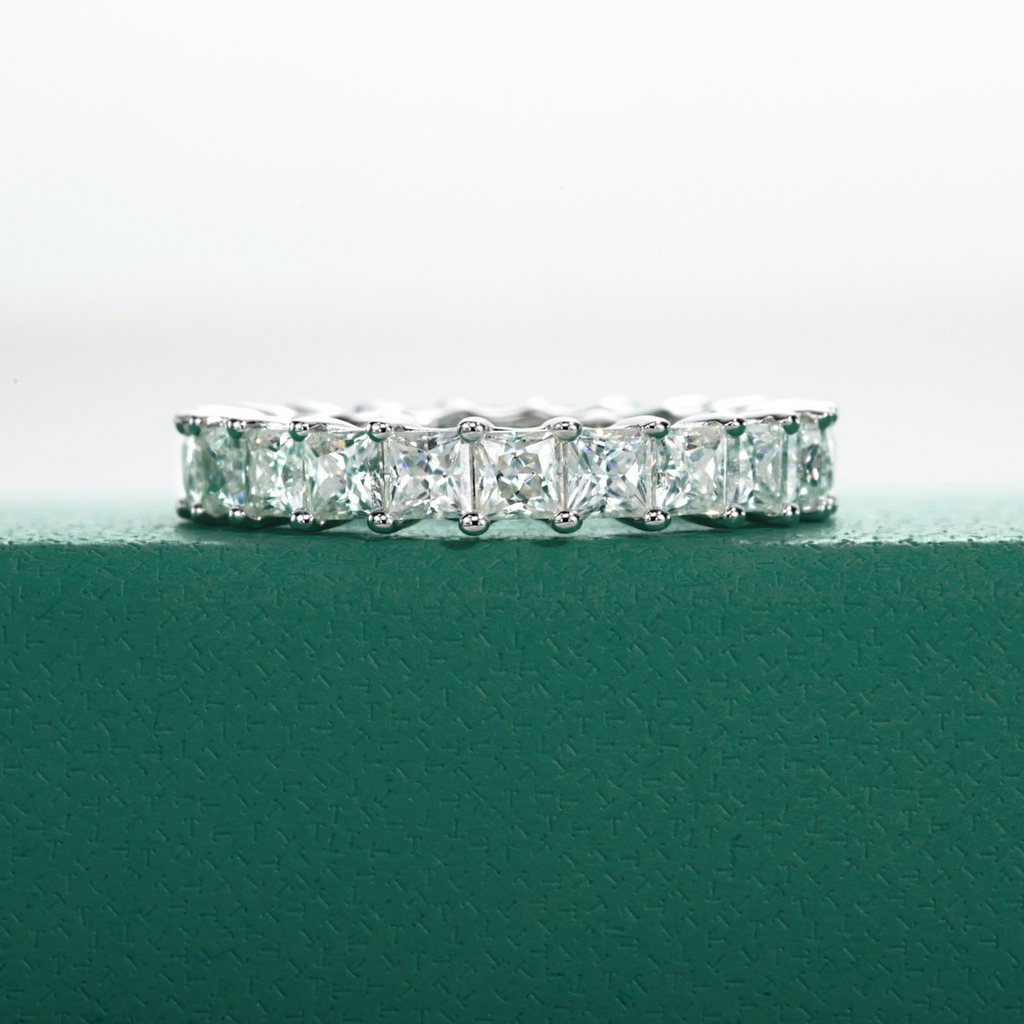 Aliança Princess Moissanite Aliança