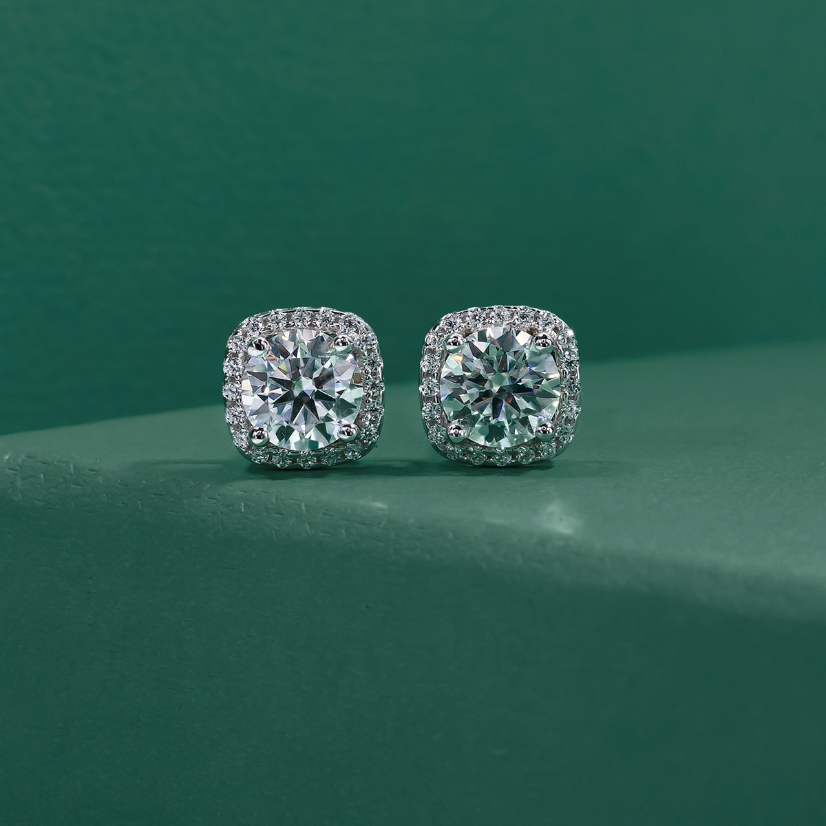 Brinco Square Moissanite Moissanite Brincos