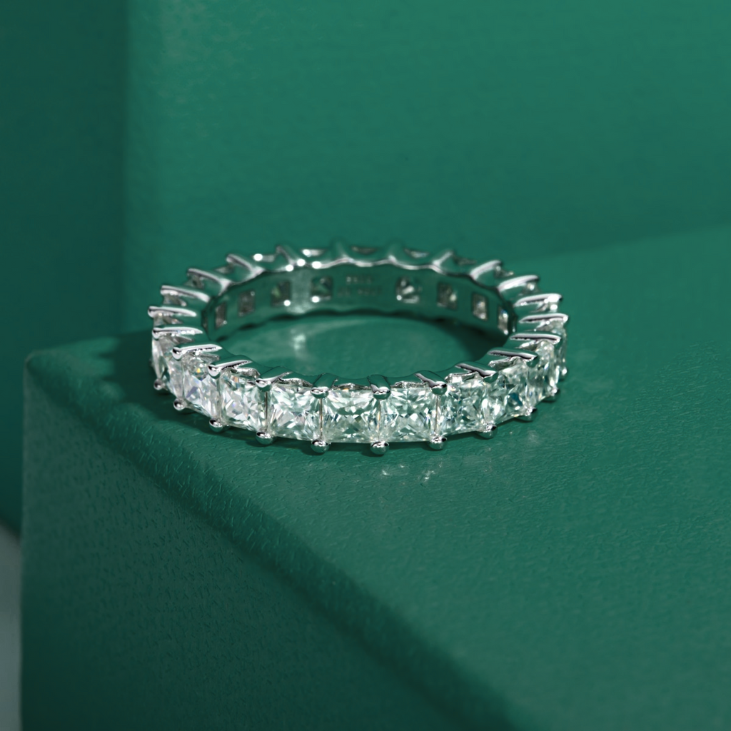 Aliança Princess Moissanite Aliança