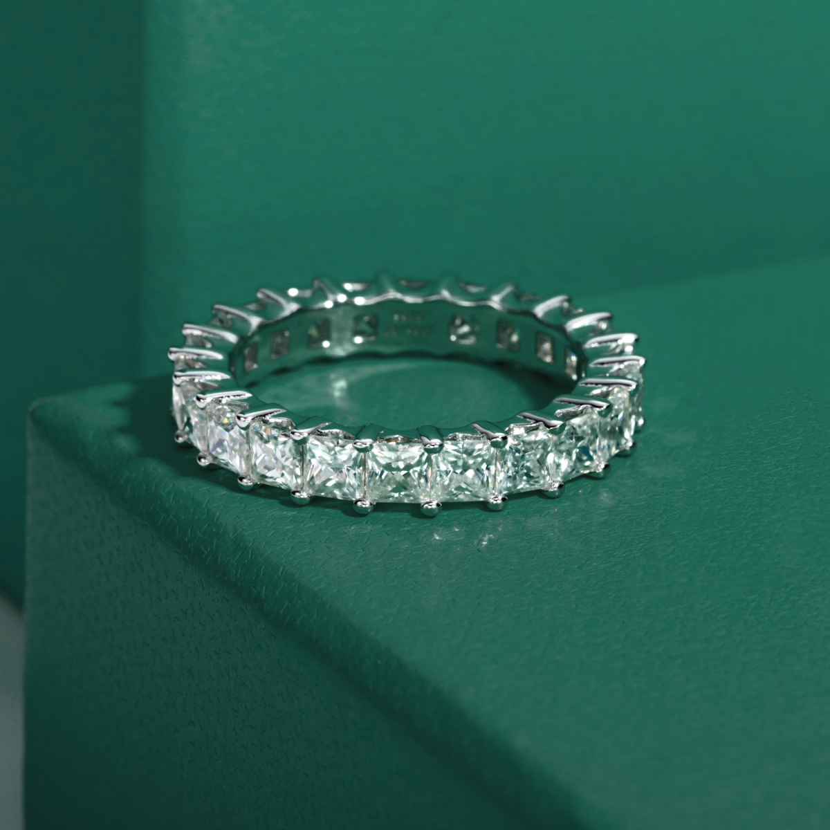 Aliança Princess Moissanite Aliança