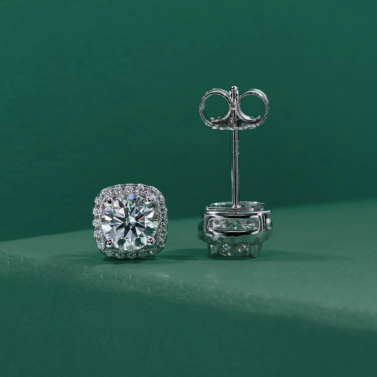 Brinco Square Moissanite Moissanite Brincos