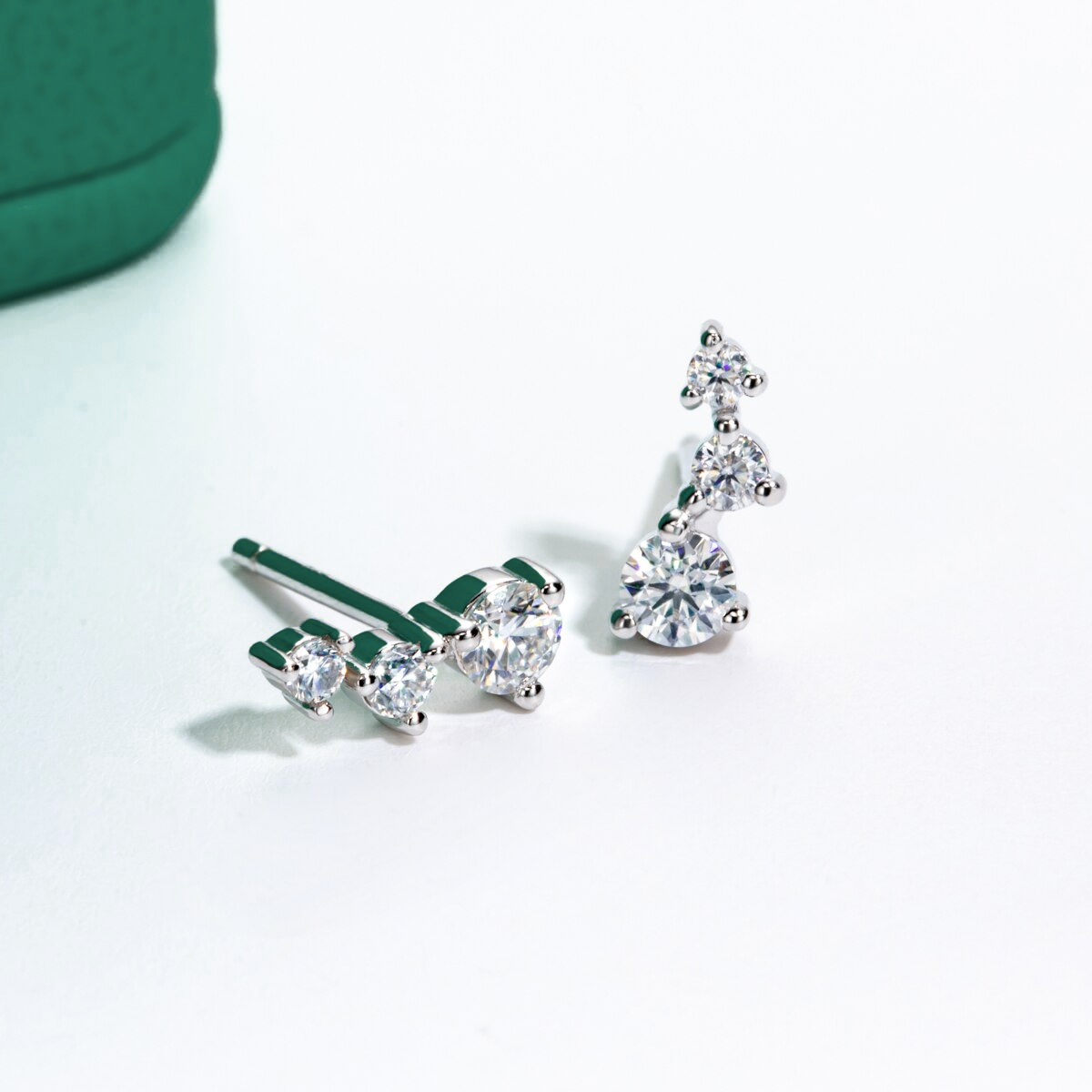 Brinco Trio Moissanite Brincos