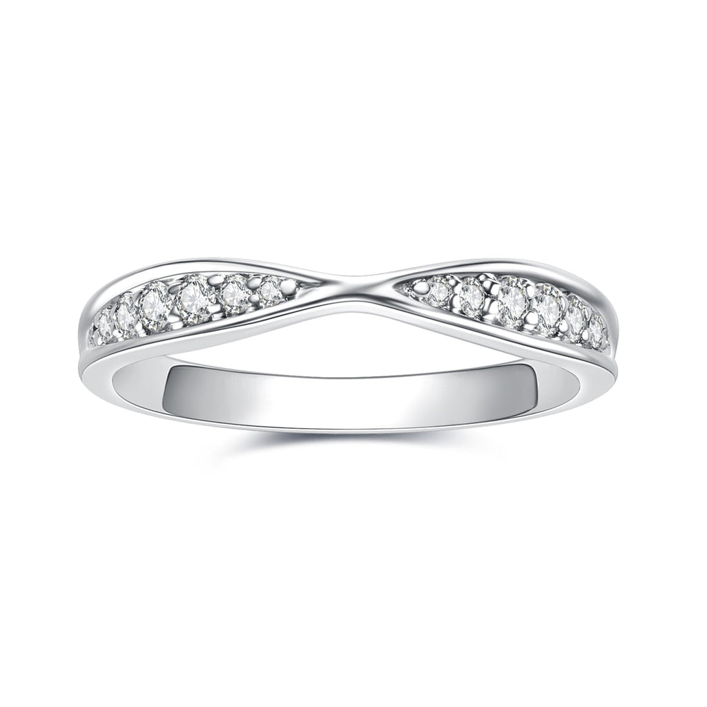Meia Aliança Infinity Moissanite Meia Aliança