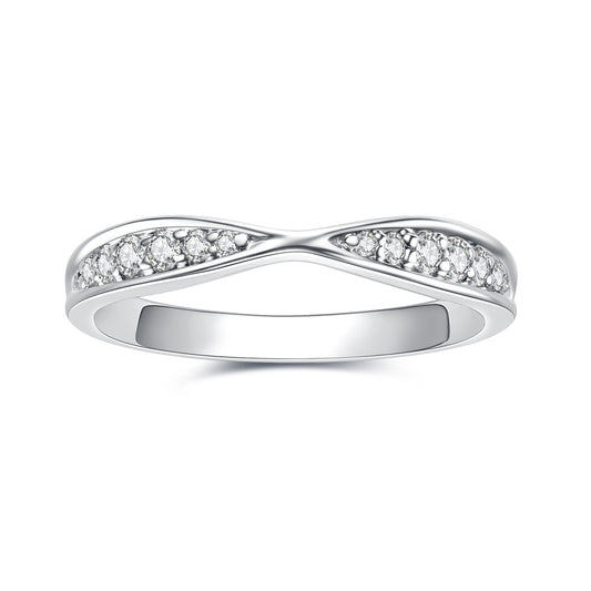 Meia Aliança Infinity Moissanite