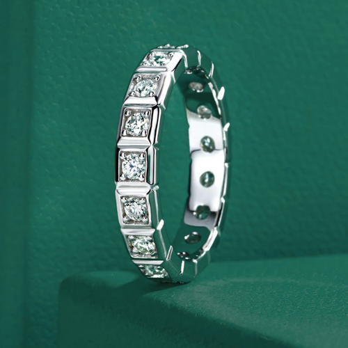 Aliança Quadratella Moissanite Aliança