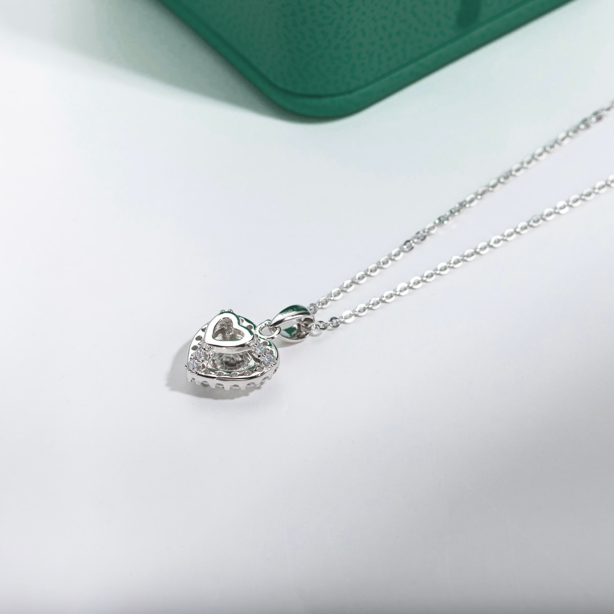 Colar Coração Moissanite Moissanite Colar