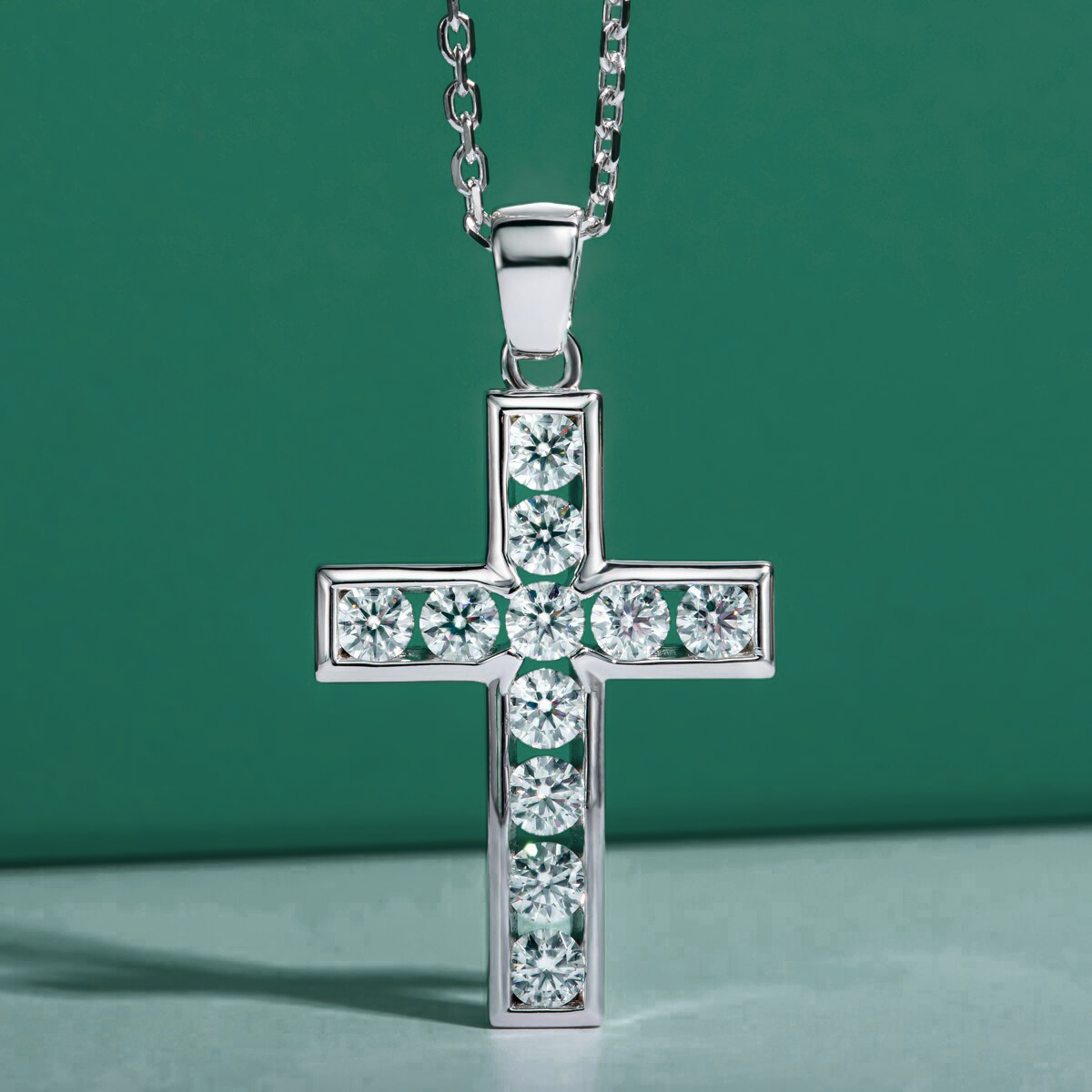 Colar Cruz Preciosa Moissanite Moissanite Colar