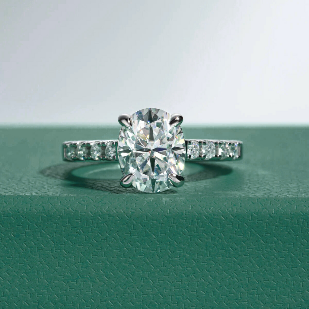 Anel Lucienne Oval Moissanite 11 Anel Solitário