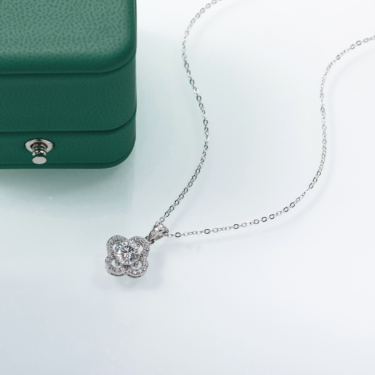 Colar Flower Moissanite Moissanite Colar