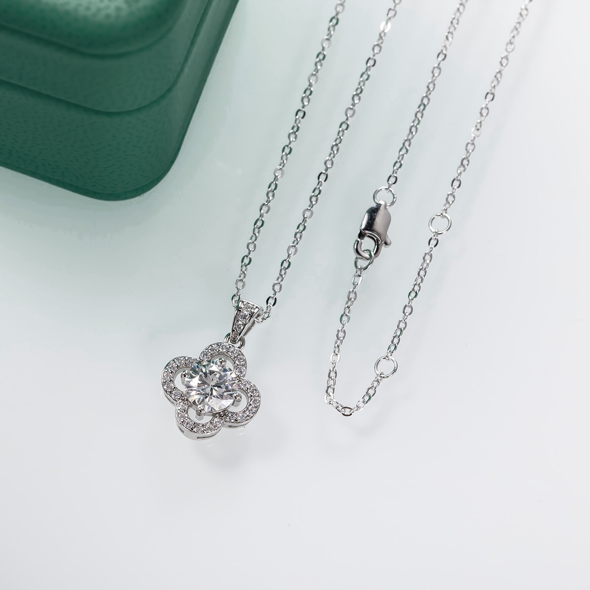 Colar Flower Moissanite Moissanite Colar